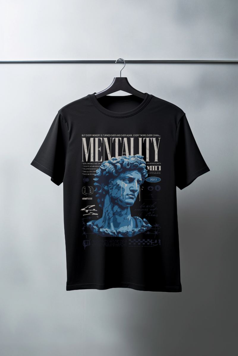 Unisex Oversize 24/1 Penye DTF Baskılı Tişört - DTF96