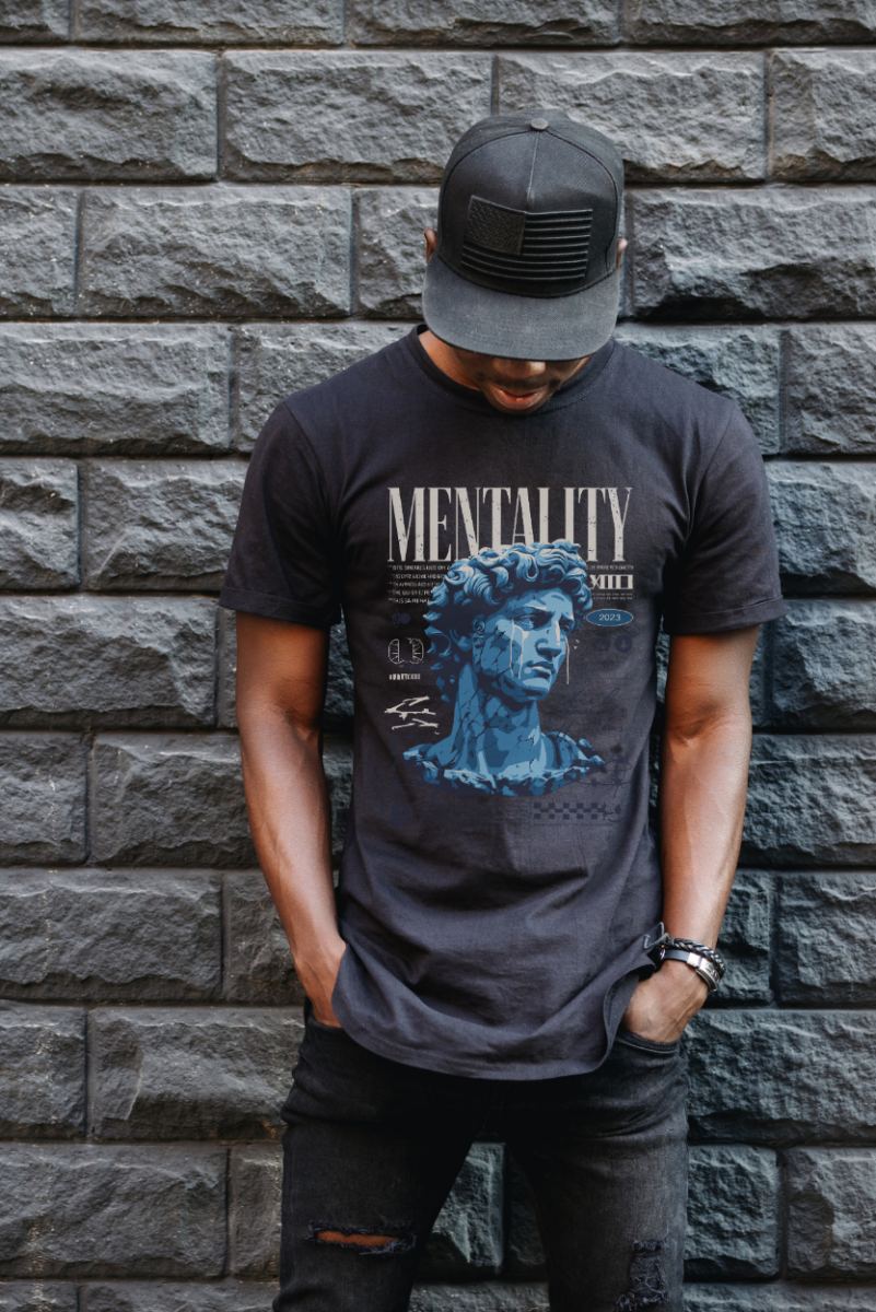 Unisex Oversize 24/1 Penye DTF Baskılı Tişört - DTF96