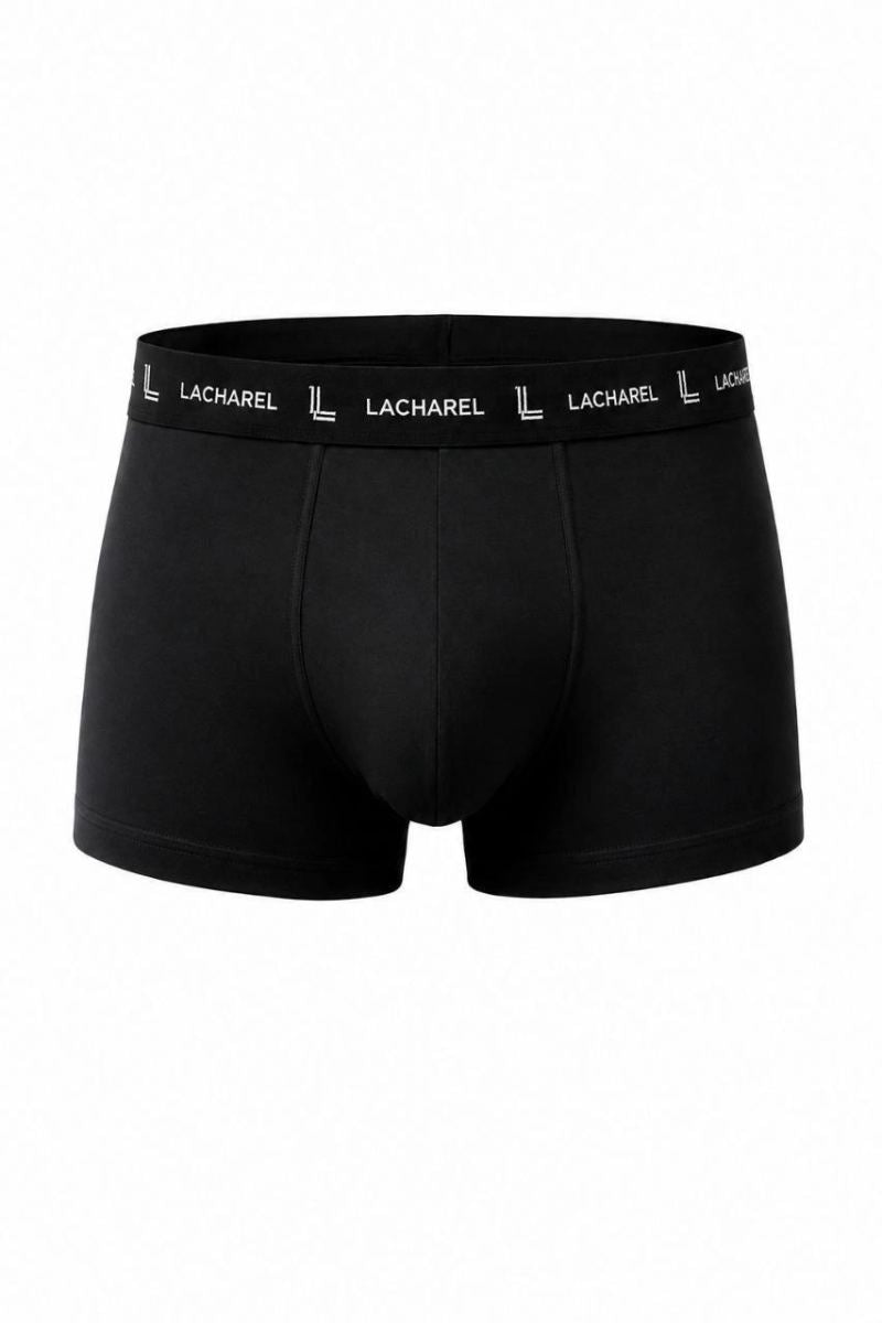 Erkek Likralı Pamuklu Nefes Alan Penye Boxer 3'lü Paket - Siyah - Gri - Lacivert