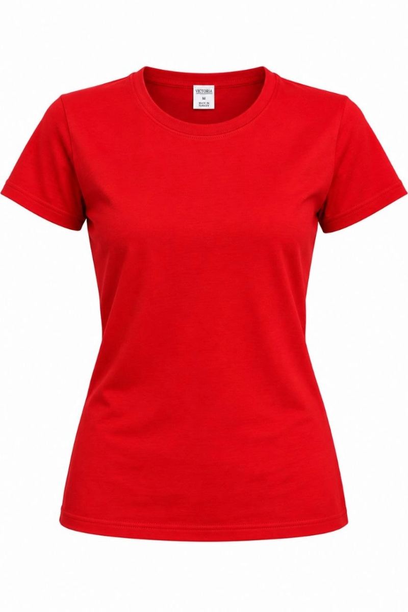 Kız Çocuk Basic Bisiklet Yaka Kısa Kollu Slim Fit Yazlık Tişört