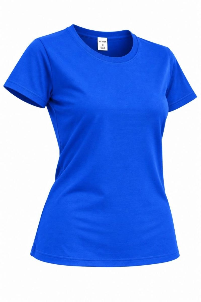 Kız Çocuk Basic Bisiklet Yaka Kısa Kollu Slim Fit Yazlık Tişört
