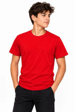 Erkek Çocuk Basic Bisiklet Yaka Kısa Kollu Slim Fit Yazlık Tişört