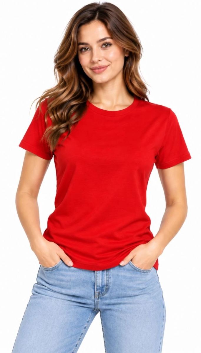 Kadın Basic Tişört Bisiklet Yaka Kısa Kol Günlük Yazlık Slim fit T-Shirt