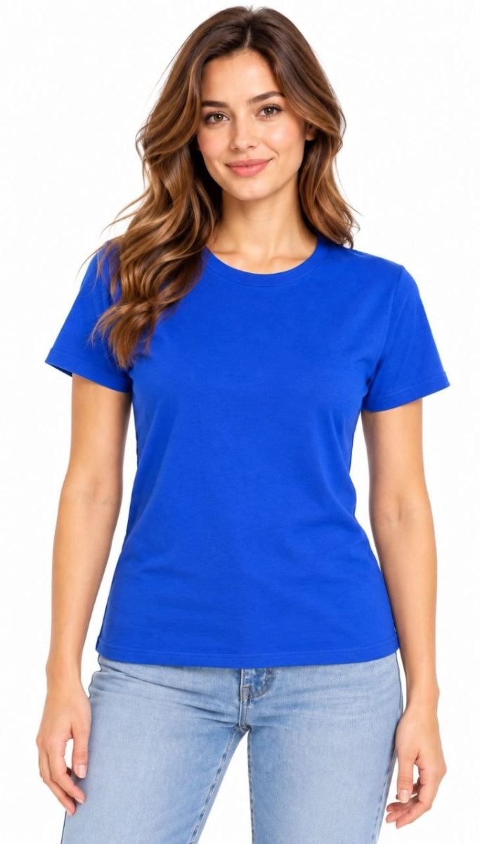 Kadın Basic Tişört Bisiklet Yaka Kısa Kol Günlük Yazlık Slim fit T-Shirt