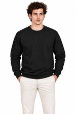 Erkek 2'Li Bisiklet Yaka İçi Şardonlu 2 İplik Düz Uzun Kollu Regular Fit Sweatshirt - Siyah & Gri