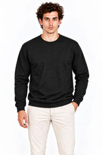Erkek 3'Lü Bisiklet Yaka İçi Şardonlu 2 İplik Düz Uzun Kollu Regular Fit Sweatshirt - Siyah - Bordo - Gri