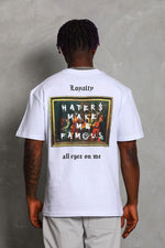Erkek Kısa kol Baskılı Bisiklet Yaka T-Shirt - Beyaz