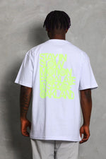 Erkek Kısa kol Baskılı Bisiklet Yaka T-Shirt - Beyaz