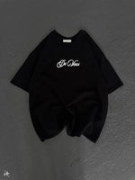 Erkek Baskılı T-Shirt Kısa Kol Bisiklet Yaka Regular Fit Rahat Kalıp Günlük Tişört - Siyah