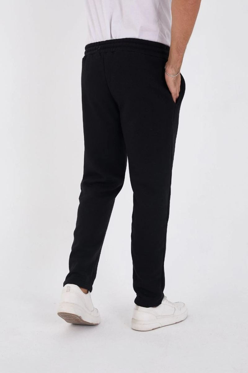 Erkek Üç İplik Basic Eşofman Pantolon - Siyah