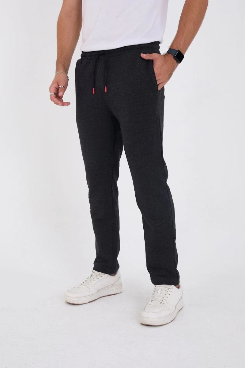 Erkek Üç İplik Basic Eşofman Pantolon - Antrasit