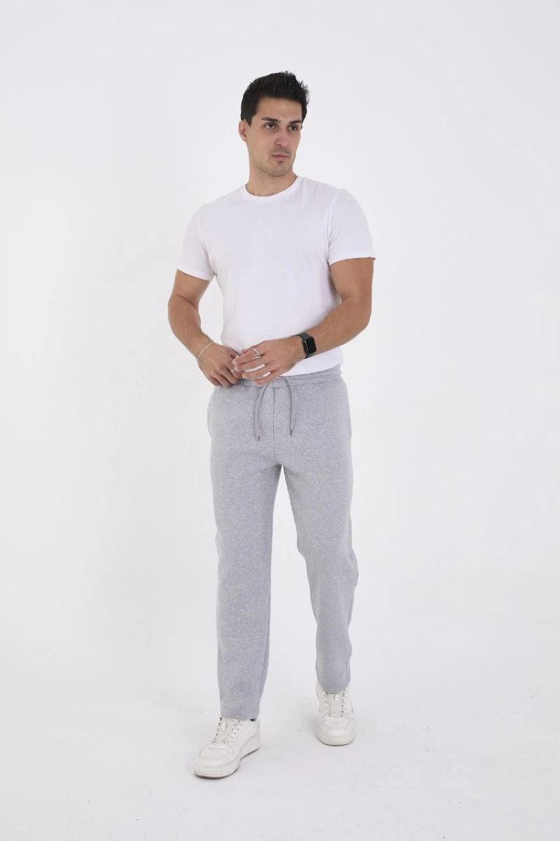 Erkek Üç İplik Basic Eşofman Pantolon - Gri