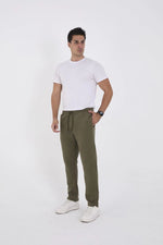 Erkek Üç İplik Basic Eşofman Pantolon - Haki