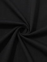 Erkek Kısa Kol Yazlık Tişört Bisiklet Yaka Palmiye Baskılı T-Shirt - Siyah