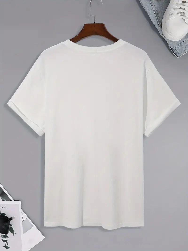 Erkek Kısa Kol Yazlık Tişört Bisiklet Yaka Palmiye Baskılı T-Shirt - Beyaz
