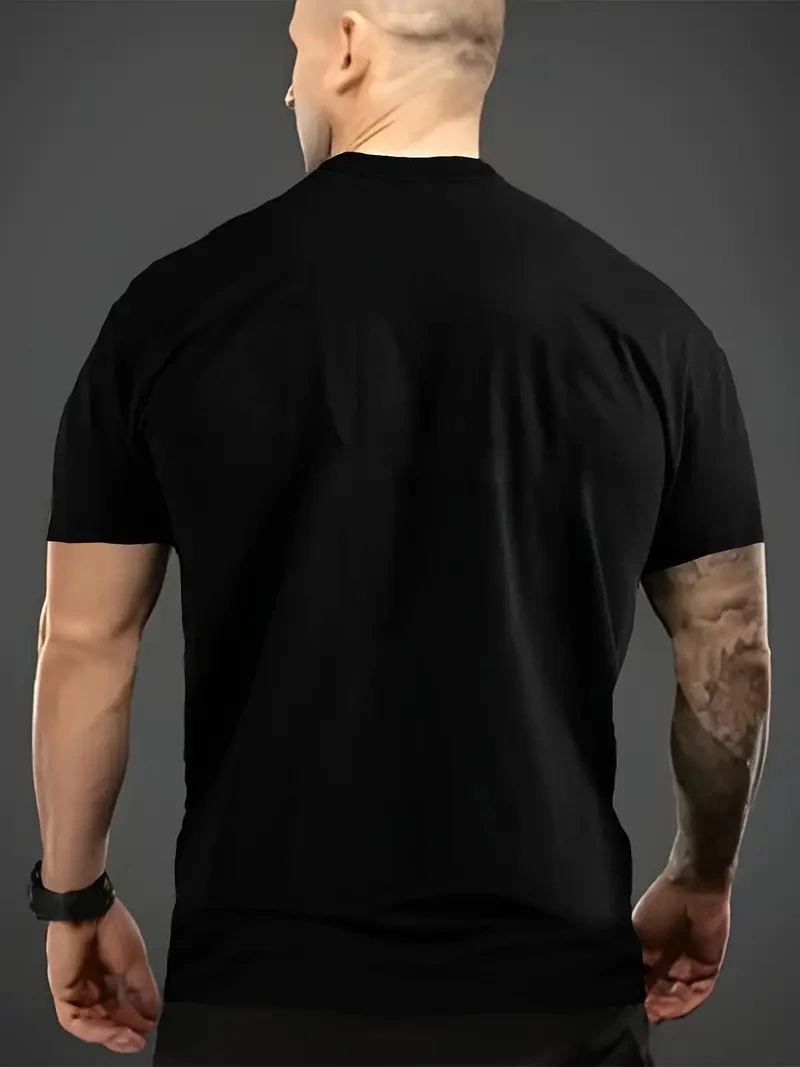 Erkek Tişört Araba Baskılı Kısa kol t-shirt - Siyah
