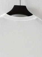 Erkek Baskılı T-Shirt Kısa Kol Bisiklet Yaka Regular Fit Yazlık Tişört - Beyaz
