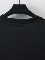 Erkek Kısa Kol Yazlık Tişört Bisiklet Yaka Baskılı Oversize T-Shirt - Siyah
