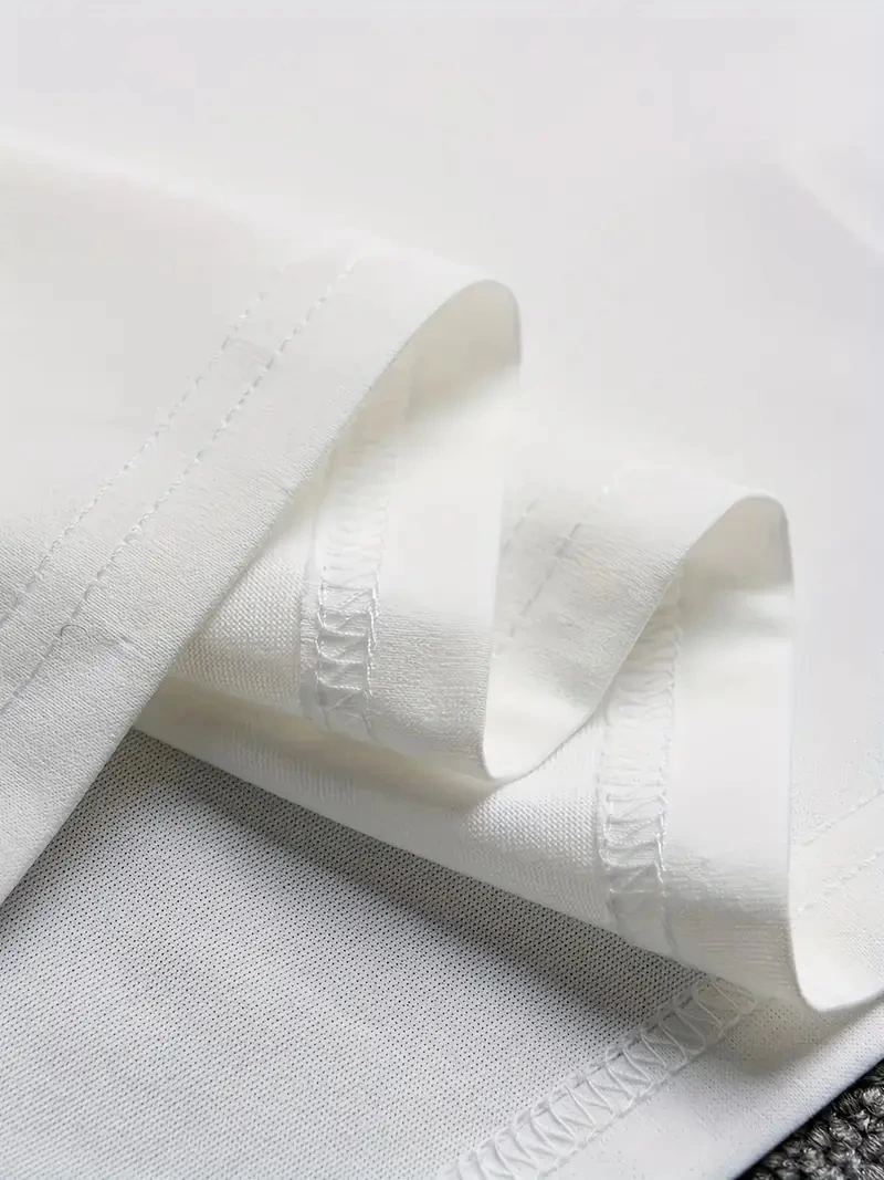 Erkek Baskılı Tişört Kısa Kol Bisiklet Yaka Regular fit Rahat kalıp T-Shirt - Beyaz