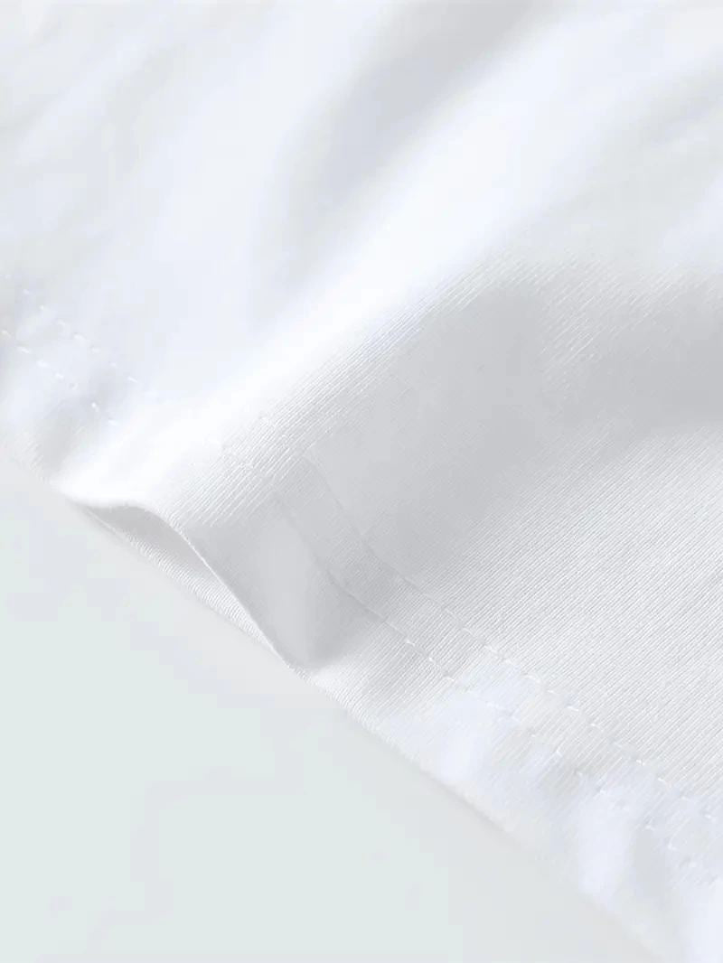 Erkek T-shirt Tavşan Baskılı Kısa Kollu Tişört - Beyaz