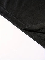 Erkek Ön ve Arka Baskılı T-Shirt Kısa Kol Bisiklet Yaka Regular Fit Tişört - Siyah