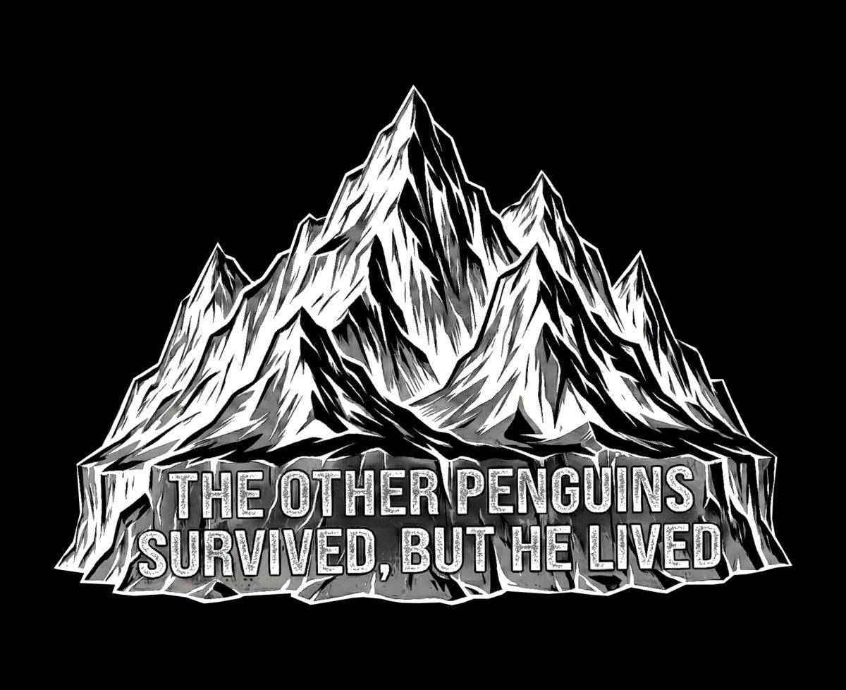 Kadın T-Shirt Penguen Baskılı Bisiklet Yaka Kısa kol yazlık Tişört - Siyah