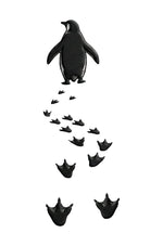 Erkek T-Shirt Nihilist Penguen Baskılı Bisiklet Yaka Kısa kol yazlık Tişört - Beyaz
