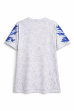 Erkek Asit Yıkamalı Oversize Tişört Bisiklet Yaka Kısa Kol T-shirt - Beyaz